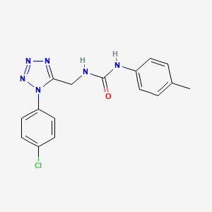 molecular formula C16H15ClN6O B2412809 1-((1-(4-氯苯基)-1H-四唑-5-基)甲基)-3-(对甲苯基)脲 CAS No. 950473-47-9