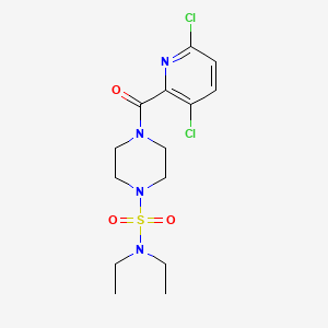 molecular formula C14H20Cl2N4O3S B2412861 4-(3,6-dichloropyridine-2-carbonyl)-N,N-diethylpiperazine-1-sulfonamide CAS No. 1119223-15-2