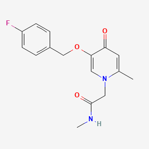 molecular formula C16H17FN2O3 B2412869 2-(5-((4-fluorobenzyl)oxy)-2-methyl-4-oxopyridin-1(4H)-yl)-N-methylacetamide CAS No. 946254-24-6