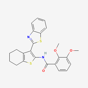 molecular formula C24H22N2O3S2 B2412872 N-(3-(benzo[d]thiazol-2-yl)-4,5,6,7-tetrahydrobenzo[b]thiophen-2-yl)-2,3-dimethoxybenzamide CAS No. 896011-17-9