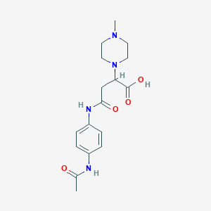molecular formula C17H24N4O4 B2412879 4-((4-乙酰氨基苯基)氨基)-2-(4-甲基哌嗪-1-基)-4-氧代丁酸 CAS No. 900011-31-6