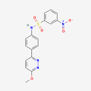 molecular formula C17H14N4O5S B2412881 N-(4-(6-甲氧基吡啶-3-基)苯基)-3-硝基苯磺酰胺 CAS No. 906152-30-5