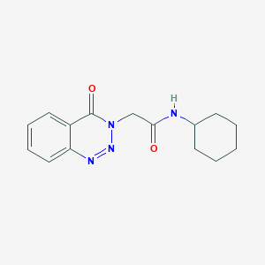 molecular formula C15H18N4O2 B2412894 N-Cyclohexyl-2-(4-oxo-4H-benzo[d][1,2,3]triazin-3-yl)-acetamide CAS No. 440331-90-8