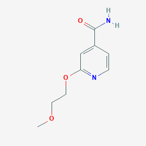 molecular formula C9H12N2O3 B2412910 2-(2-甲氧基乙氧基)异烟酰胺 CAS No. 1831097-88-1