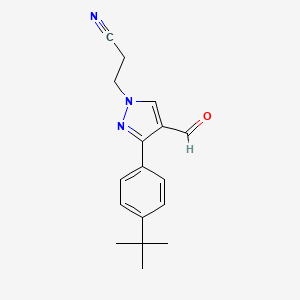 3-[3-(4-Tert-butylphenyl)-4-formylpyrazol-1-yl]propanenitrile