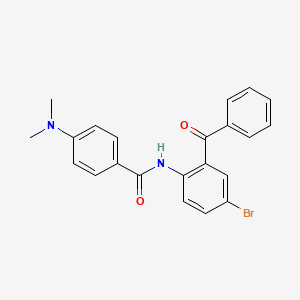 molecular formula C22H19BrN2O2 B2412921 N-(2-benzoyl-4-bromophenyl)-4-(dimethylamino)benzamide CAS No. 406924-56-9
