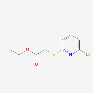 molecular formula C9H10BrNO2S B2412926 Ethyl 2-[(6-bromopyridin-2-yl)sulfanyl]acetate CAS No. 1343754-88-0