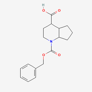molecular formula C17H21NO4 B2412947 1-Phenylmethoxycarbonyl-2,3,4,4a,5,6,7,7a-octahydrocyclopenta[b]pyridine-4-carboxylic acid CAS No. 2248339-43-5
