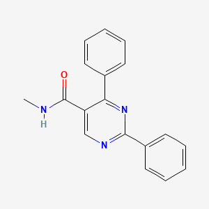 molecular formula C18H15N3O B2412953 N-甲基-2,4-二苯基-5-嘧啶甲酰胺 CAS No. 338771-85-0