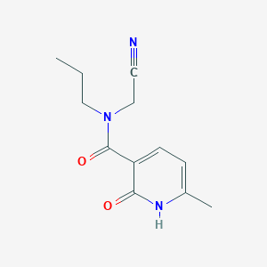 molecular formula C12H15N3O2 B2412961 N-(cyanomethyl)-6-methyl-2-oxo-N-propyl-1,2-dihydropyridine-3-carboxamide CAS No. 1375156-92-5