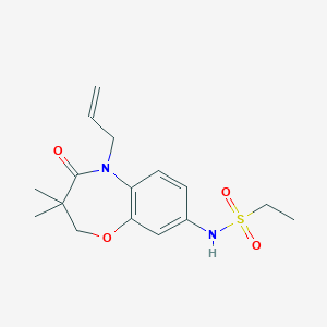 N-(5-allyl-3,3-dimethyl-4-oxo-2,3,4,5-tetrahydrobenzo[b][1,4]oxazepin-8-yl)ethanesulfonamide