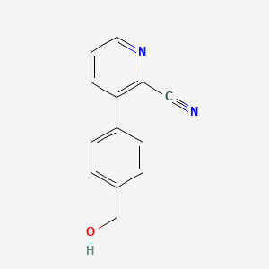 3-[4-(Hydroxymethyl)phenyl]pyridine-2-carbonitrile