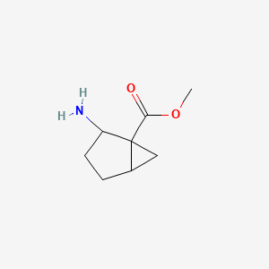 molecular formula C8H13NO2 B2412986 Methyl 2-aminobicyclo[3.1.0]hexane-1-carboxylate CAS No. 1779840-83-3