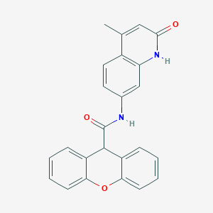 N-(4-methyl-2-oxo-1,2-dihydroquinolin-7-yl)-9H-xanthene-9-carboxamide