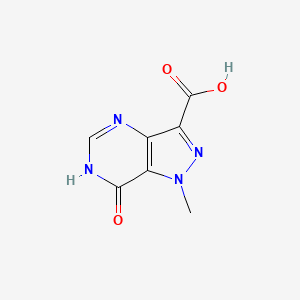 molecular formula C7H6N4O3 B2413002 1-甲基-7-氧代-6H-吡唑并[4,3-d]嘧啶-3-羧酸 CAS No. 2375268-41-8
