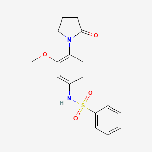 N-[3-methoxy-4-(2-oxopyrrolidin-1-yl)phenyl]benzenesulfonamide