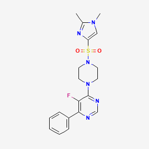 4-[4-(1,2-Dimethylimidazol-4-yl)sulfonylpiperazin-1-yl]-5-fluoro-6-phenylpyrimidine