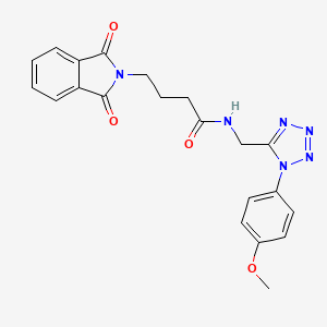 4-(1,3-dioxoisoindolin-2-yl)-N-((1-(4-methoxyphenyl)-1H-tetrazol-5-yl)methyl)butanamide