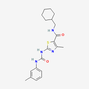 N-(cyclohexylmethyl)-4-methyl-2-(3-(m-tolyl)ureido)thiazole-5-carboxamide