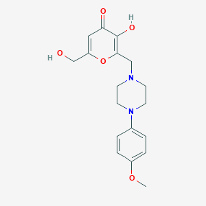 3-hydroxy-6-(hydroxymethyl)-2-{[4-(4-methoxyphenyl)piperazino]methyl}-4H-pyran-4-one