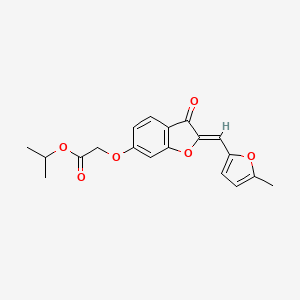 (Z)-isopropyl 2-((2-((5-methylfuran-2-yl)methylene)-3-oxo-2,3-dihydrobenzofuran-6-yl)oxy)acetate