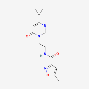 N-(2-(4-cyclopropyl-6-oxopyrimidin-1(6H)-yl)ethyl)-5-methylisoxazole-3-carboxamide