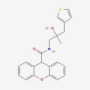 molecular formula C22H21NO3S B2413039 N-{2-羟基-2-[(噻吩-3-基)甲基]丙基}-9H-呫吨-9-甲酰胺 CAS No. 2097861-15-7