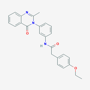 molecular formula C25H23N3O3 B2413041 2-(4-ethoxyphenyl)-N-[3-(2-methyl-4-oxoquinazolin-3-yl)phenyl]acetamide CAS No. 898420-49-0
