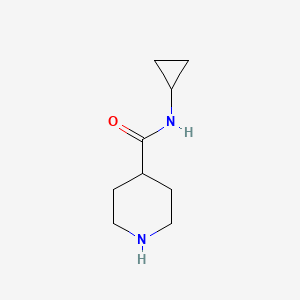 molecular formula C9H16N2O B2413043 N-cyclopropylpiperidine-4-carboxamide CAS No. 937683-79-9
