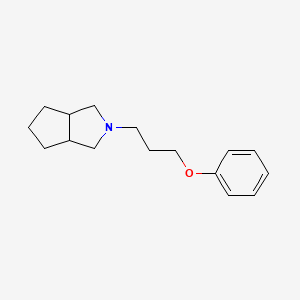 molecular formula C16H23NO B2413044 2-(3-Phenoxypropyl)-3,3a,4,5,6,6a-hexahydro-1H-cyclopenta[c]pyrrole CAS No. 2325238-09-1