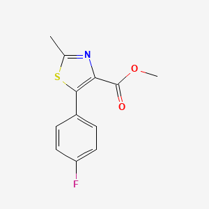 molecular formula C12H10FNO2S B2413053 Methyl 5-(4-fluorophenyl)-2-methylthiazole-4-carboxylate CAS No. 1007873-79-1