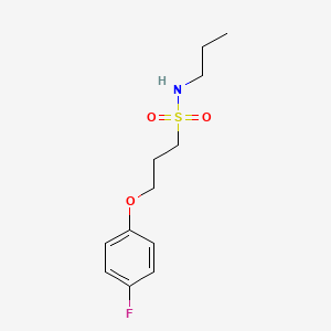 molecular formula C12H18FNO3S B2413069 3-(4-fluorophenoxy)-N-propylpropane-1-sulfonamide CAS No. 946320-25-8