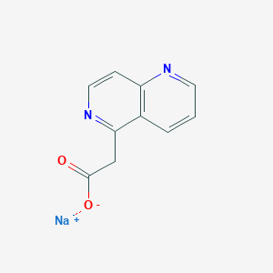 molecular formula C10H7N2NaO2 B2413071 Sodium 2-(1,6-naphthyridin-5-yl)acetate CAS No. 2197053-31-7