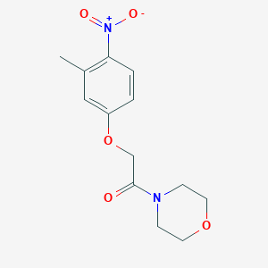 molecular formula C13H16N2O5 B2413078 4-[(3-甲基-4-硝基苯氧基)乙酰]吗啉 CAS No. 634174-11-1