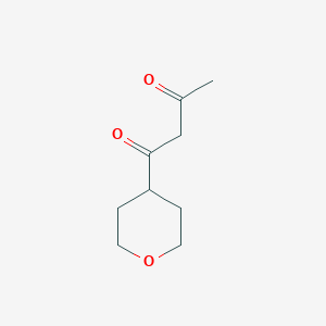 molecular formula C9H14O3 B2413080 1-(Oxan-4-yl)butane-1,3-dione CAS No. 1893744-05-2