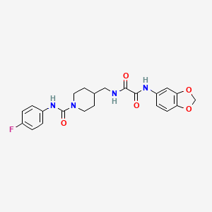 N1-(benzo[d][1,3]dioxol-5-yl)-N2-((1-((4-fluorophenyl)carbamoyl)piperidin-4-yl)methyl)oxalamide