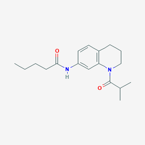 N-(1-isobutyryl-1,2,3,4-tetrahydroquinolin-7-yl)pentanamide