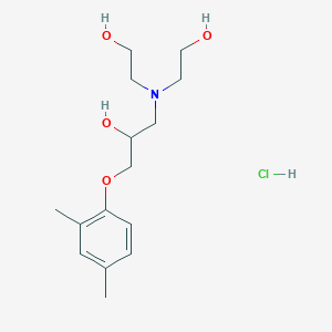 molecular formula C15H26ClNO4 B2413098 2,2'-((3-(2,4-Dimethylphenoxy)-2-hydroxypropyl)azanediyl)diethanol hydrochloride CAS No. 473265-94-0