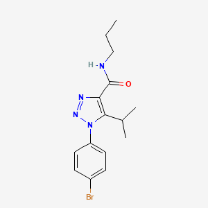 molecular formula C15H19BrN4O B2413111 1-(4-bromophenyl)-5-isopropyl-N-propyl-1H-1,2,3-triazole-4-carboxamide CAS No. 954850-98-7
