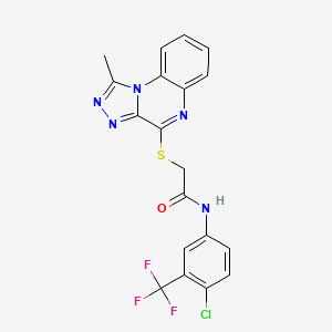 N-[4-chloro-3-(trifluoromethyl)phenyl]-2-[(1-methyl[1,2,4]triazolo[4,3-a]quinoxalin-4-yl)thio]acetamide