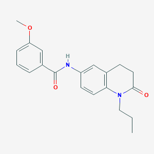 molecular formula C20H22N2O3 B2413131 3-methoxy-N-(2-oxo-1-propyl-1,2,3,4-tetrahydroquinolin-6-yl)benzamide CAS No. 954608-15-2