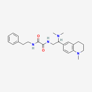 molecular formula C24H32N4O2 B2413138 N1-(2-(二甲氨基)-2-(1-甲基-1,2,3,4-四氢喹啉-6-基)乙基)-N2-苯乙基草酰胺 CAS No. 922064-53-7