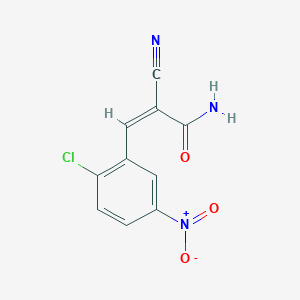 molecular formula C10H6ClN3O3 B2413148 3-(2-Chloro-5-nitrophenyl)-2-cyanoacrylamide CAS No. 196712-43-3