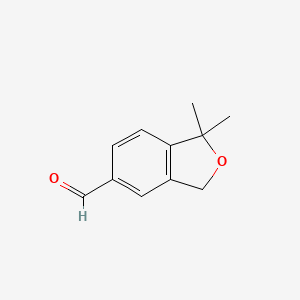 molecular formula C11H12O2 B2413150 1,1-Dimethyl-3H-2-benzofuran-5-carbaldehyde CAS No. 2091788-15-5