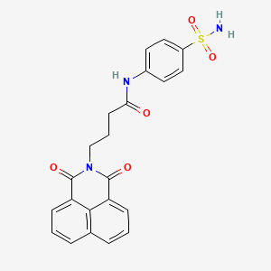 molecular formula C22H19N3O5S B2413152 4-(1,3-dioxo-1H-benzo[de]isoquinolin-2(3H)-yl)-N-(4-sulfamoylphenyl)butanamide CAS No. 496029-12-0