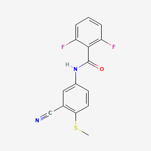 N-(3-Cyano-4-(methylsulfanyl)phenyl)-2,6-difluorobenzenecarboxamide