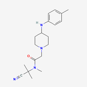 N-(1-cyano-1-methylethyl)-N-methyl-2-{4-[(4-methylphenyl)amino]piperidin-1-yl}acetamide