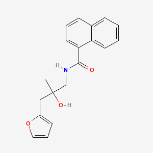 molecular formula C19H19NO3 B2413168 N-(3-(呋喃-2-基)-2-羟基-2-甲基丙基)-1-萘酰胺 CAS No. 1798621-13-2