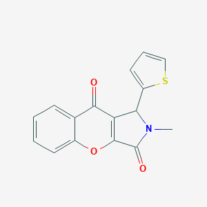 molecular formula C16H11NO3S B241317 2-Methyl-1-(thiophen-2-yl)-1,2-dihydrochromeno[2,3-c]pyrrole-3,9-dione 