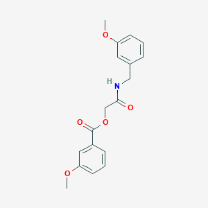 molecular formula C18H19NO5 B2413174 2-((3-Methoxybenzyl)amino)-2-oxoethyl 3-methoxybenzoate CAS No. 1210783-36-0
